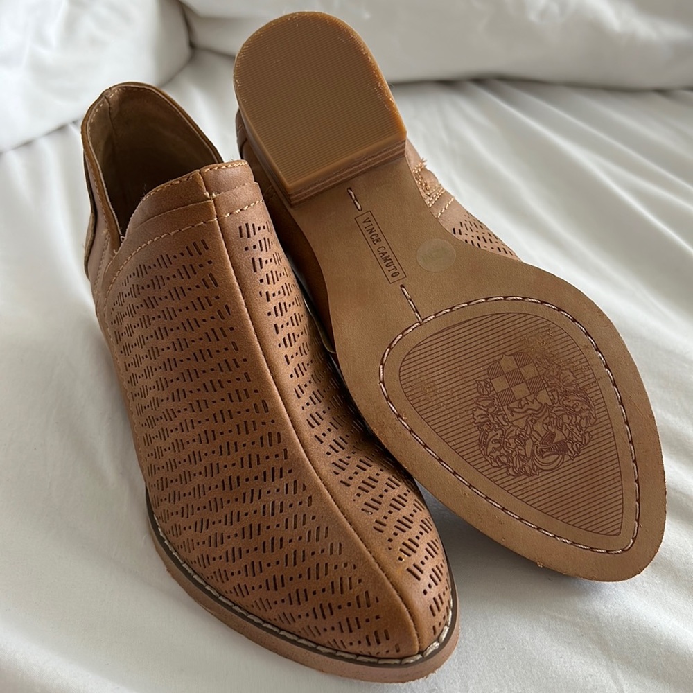Tan booties